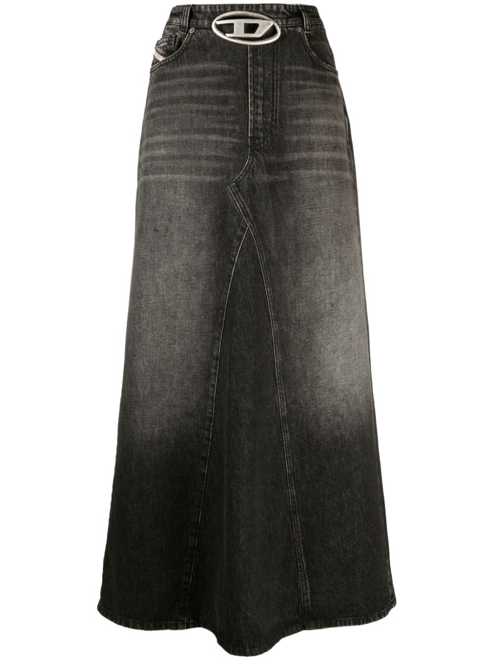 Diesel De-Pago denim maxi skirt - Grey von Diesel