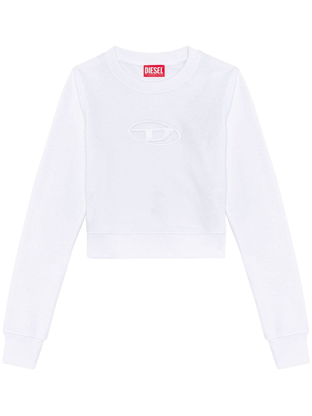 Diesel F-Slimmy-Od cut-out cropped sweatshirt - White von Diesel