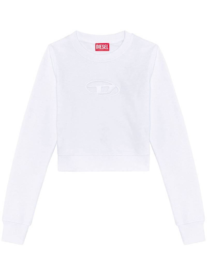 Diesel F-Slimmy-Od cut-out cropped sweatshirt - White von Diesel