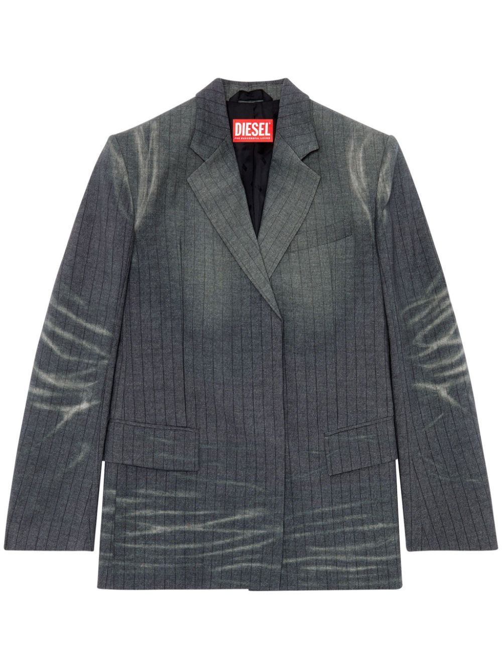 Diesel G-Kess whiskering-effect blazer - Grey von Diesel