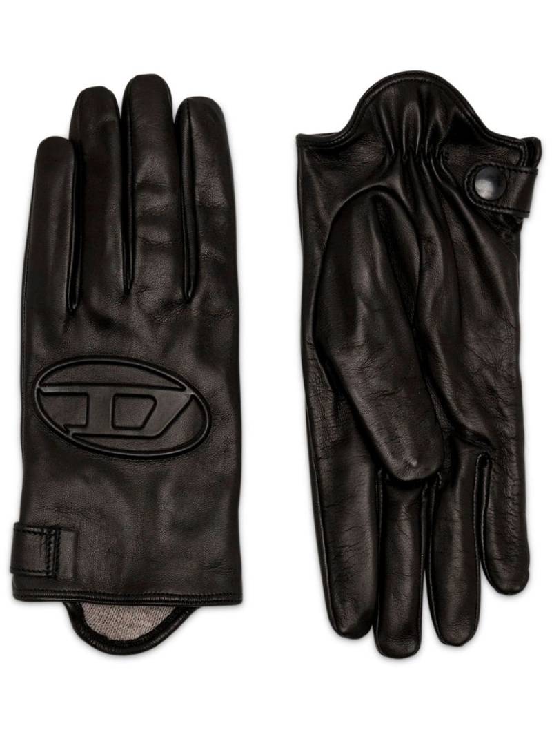 Diesel G-Reies leather gloves - Black von Diesel