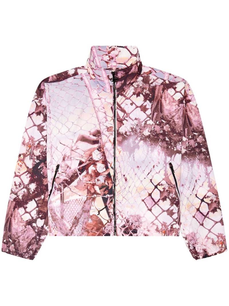 Diesel G-Windor-N1 snakeskin-print jacket - Pink von Diesel