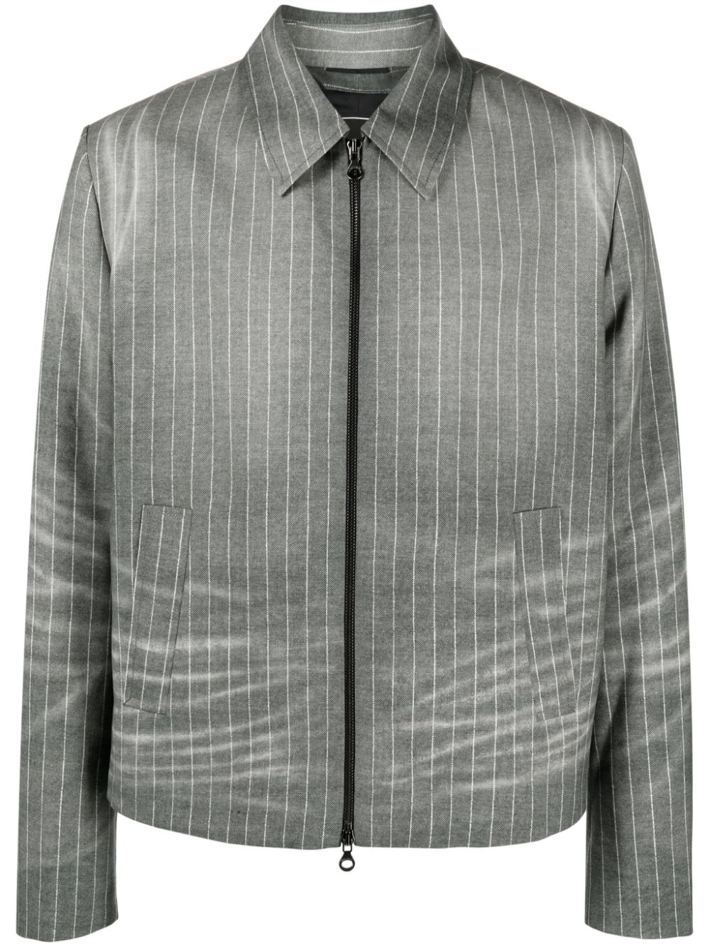 Diesel J-Carl faded striped virgin-wool jacket - Grey von Diesel