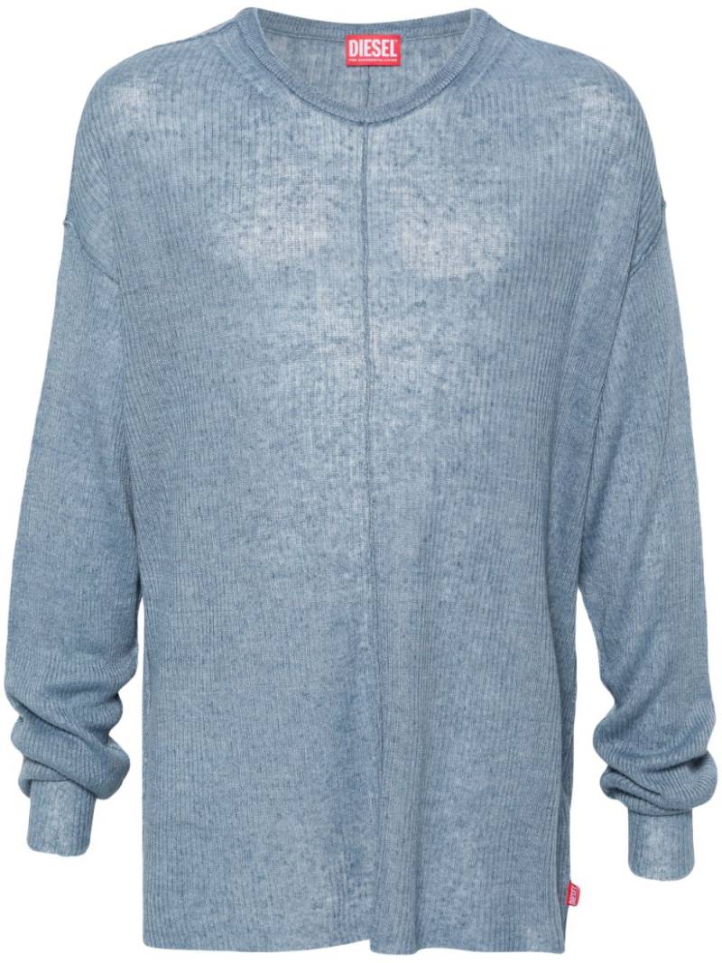 Diesel K-Brent-B linen jumper - Blue von Diesel