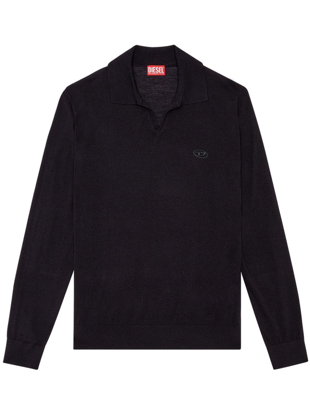 Diesel K-Glare wool polo shirt - Black von Diesel
