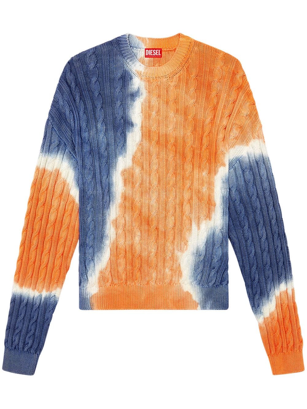 Diesel K-Janci tie-dye cable-knit jumper - Orange von Diesel