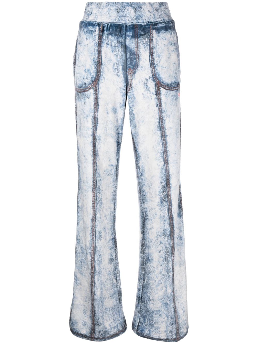 Diesel P-Ney elasticated-waistband bleached trousers - Blue von Diesel