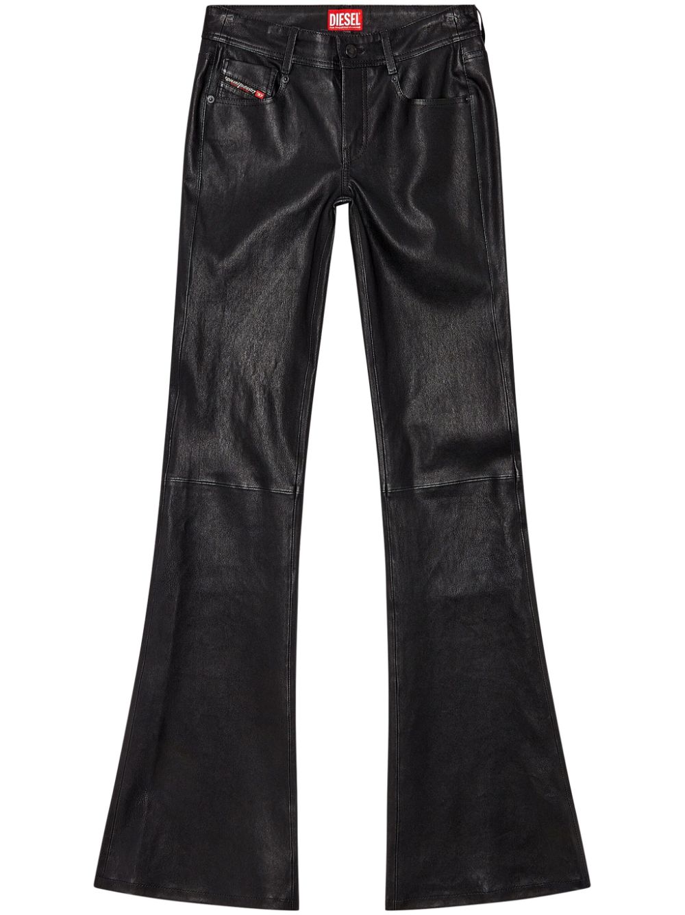 Diesel L-Stellar leather trousers - Black von Diesel