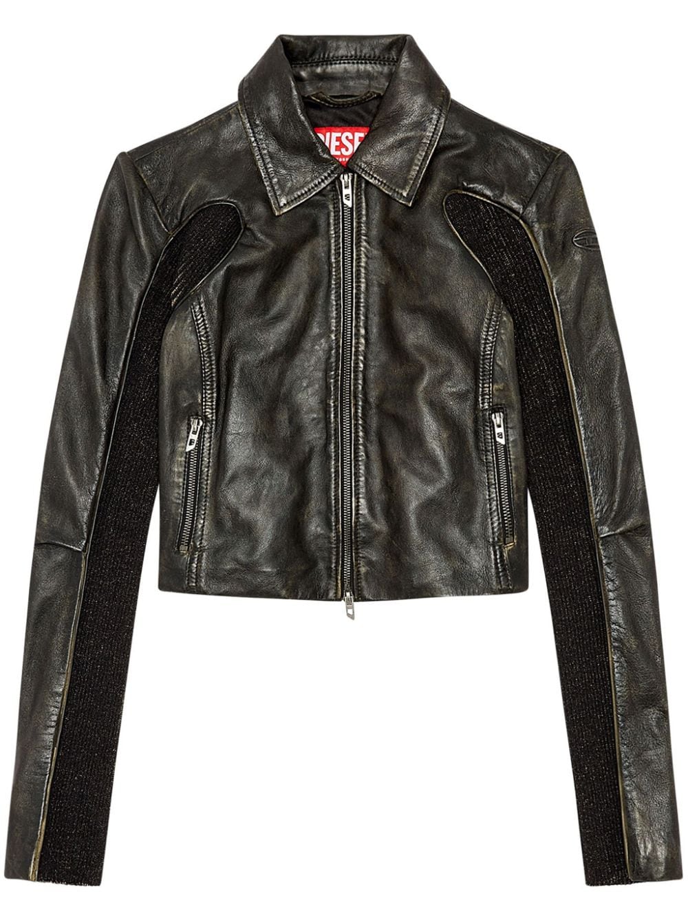 Diesel L-Totem leather jacket - Black von Diesel