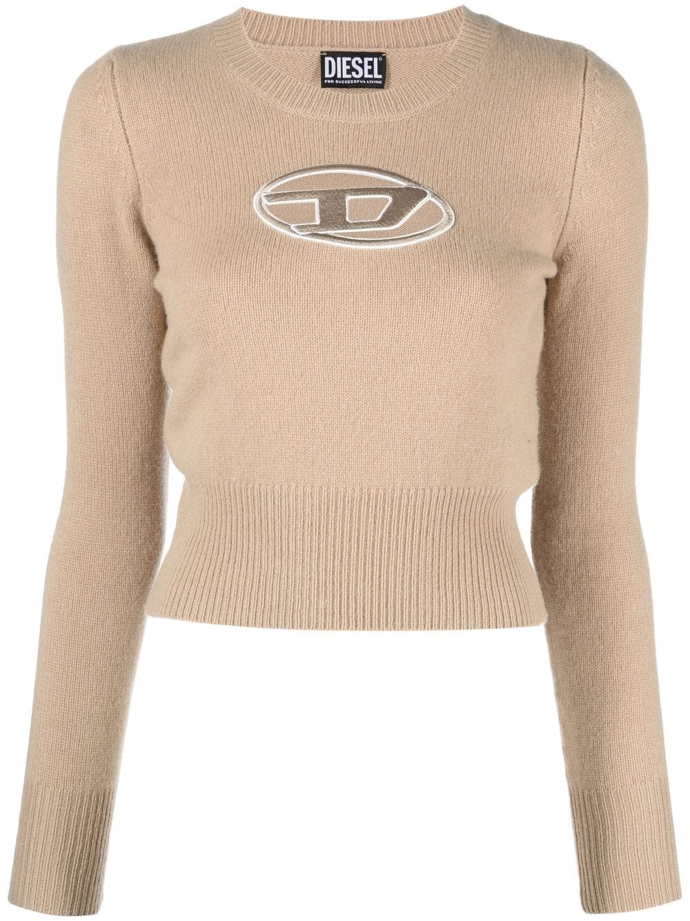 Diesel M-Areesa logo-embroidered jumper - Neutrals von Diesel