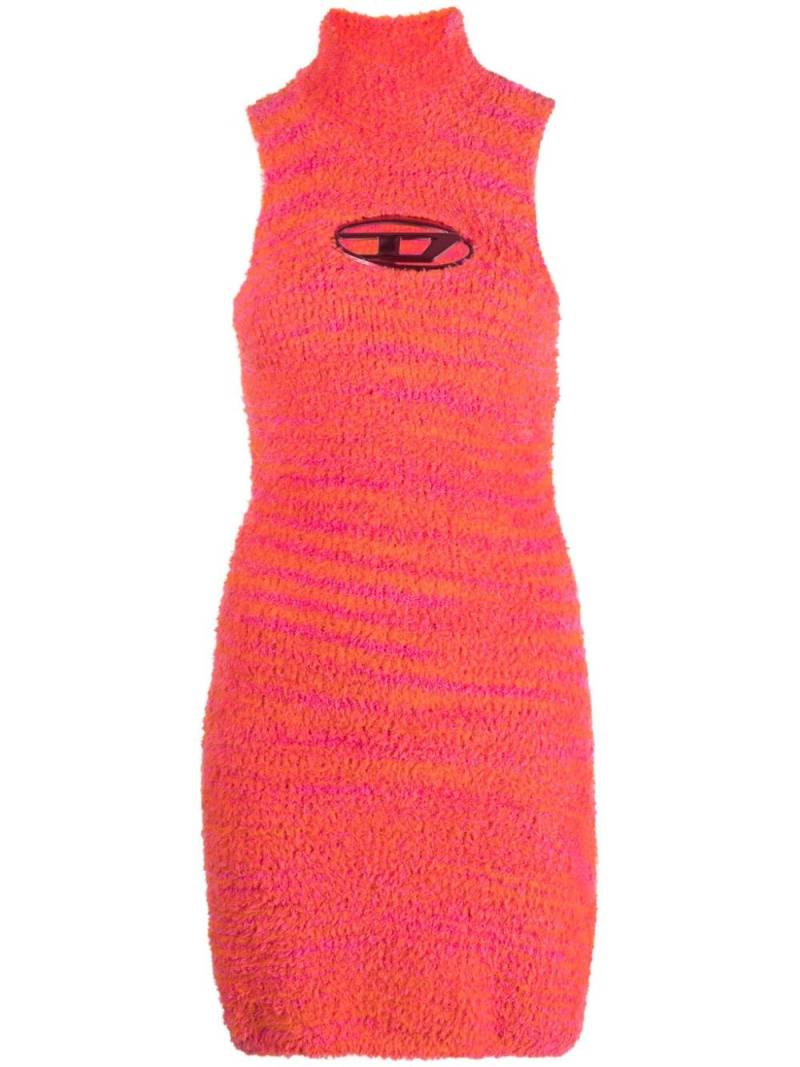 Diesel M-Leros logo-plaque towelling dress - Pink von Diesel