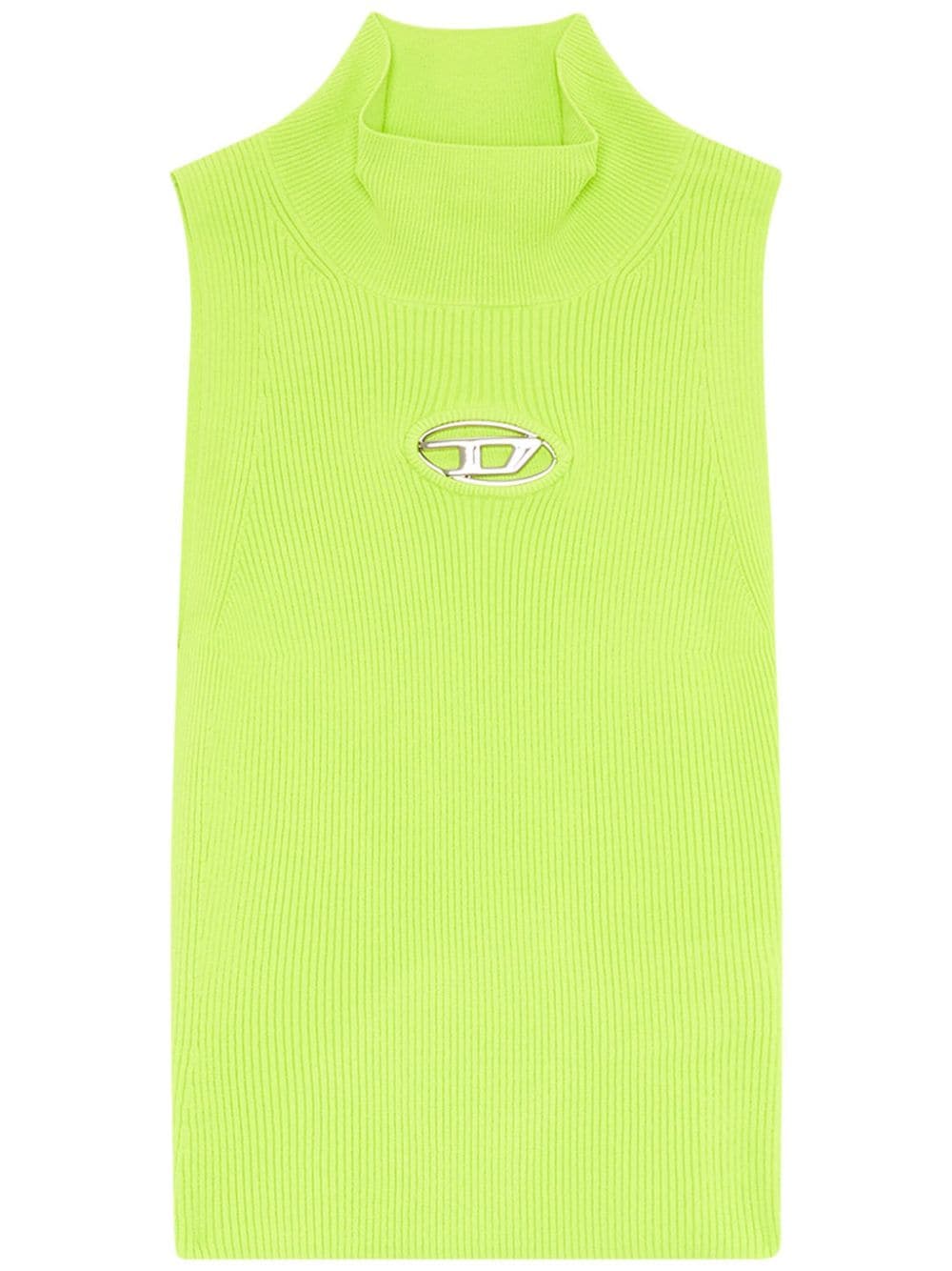 Diesel M-Onervax logo-plaque mock-neck top - Green von Diesel