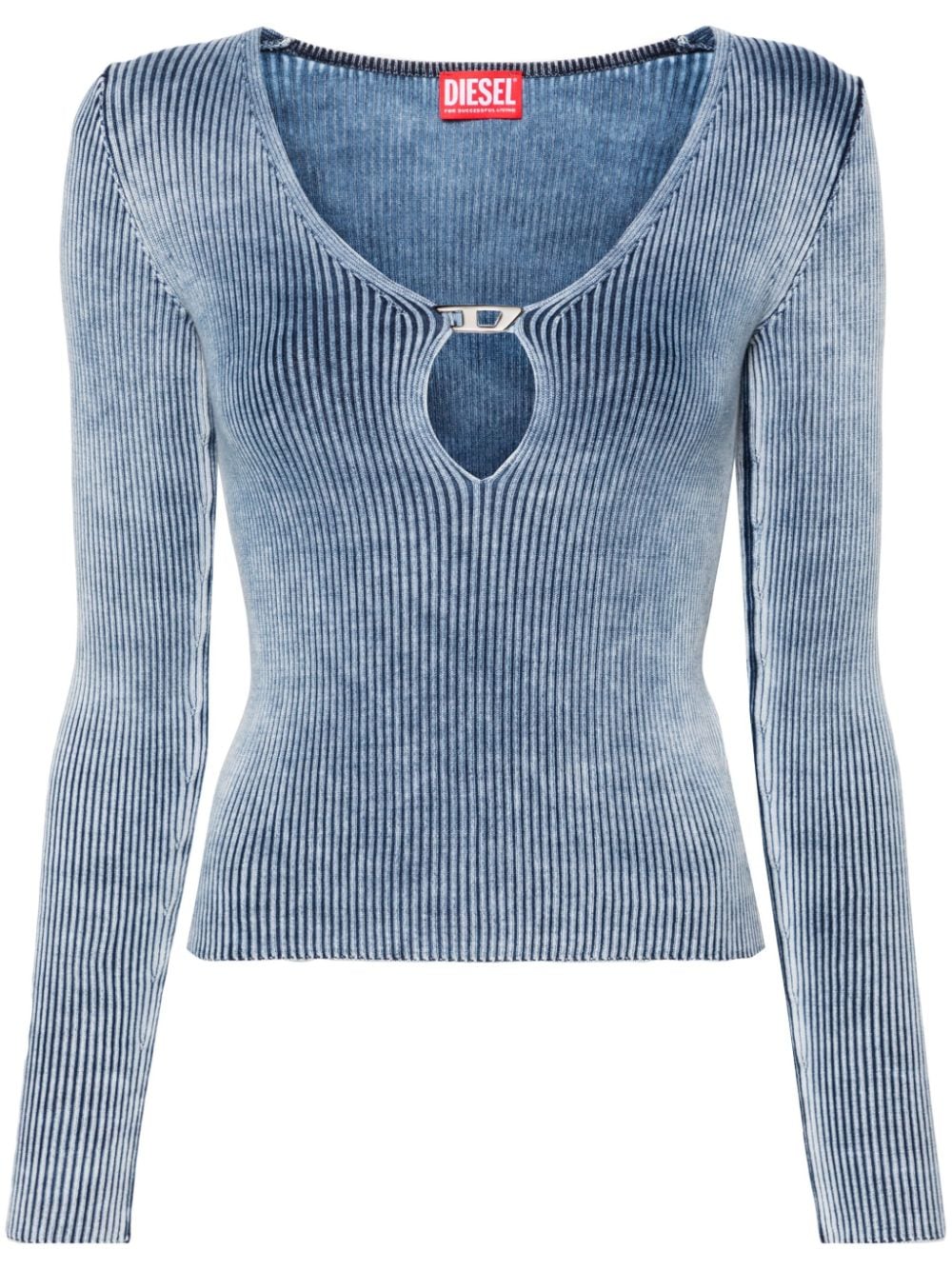 Diesel M-Teri ribbed-knit top - Blue von Diesel