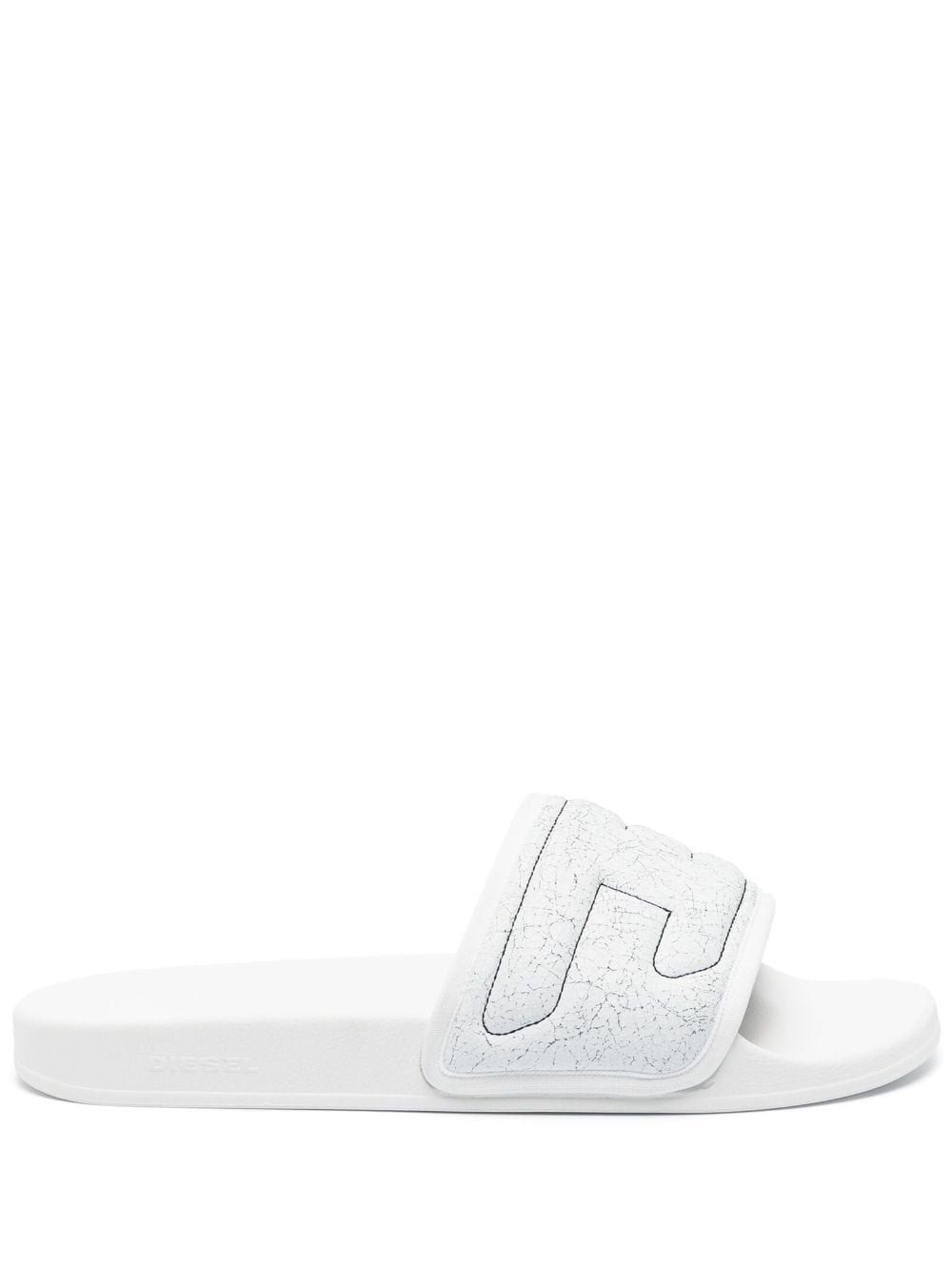 Diesel Mayemi logo-embroidered slides - White von Diesel