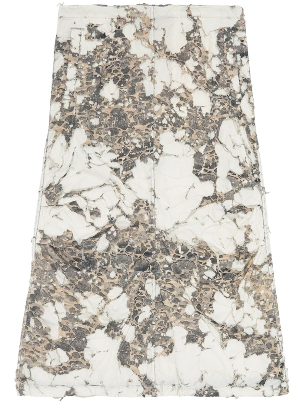 Diesel O-Hockys camouflage distressed skirt - White von Diesel