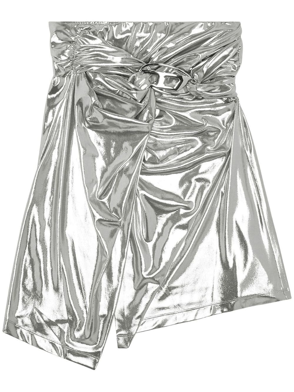 Diesel O-Melt asymmetric draped skirt - Silver von Diesel