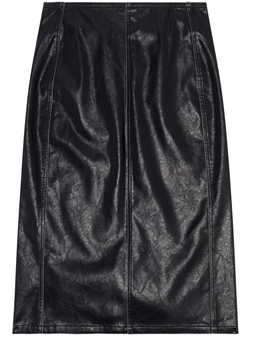 Diesel O-Taten faux-leather midi skirt - Black von Diesel