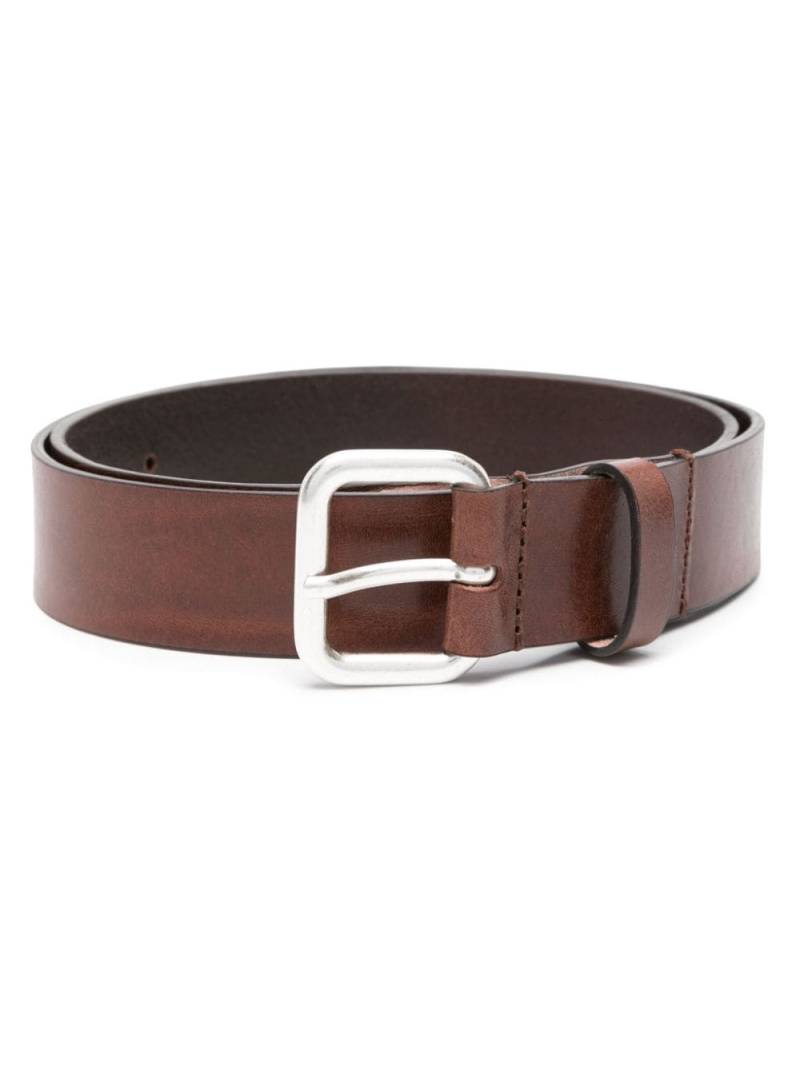 Diesel Oval-D logo-plaque leather belt - Brown von Diesel