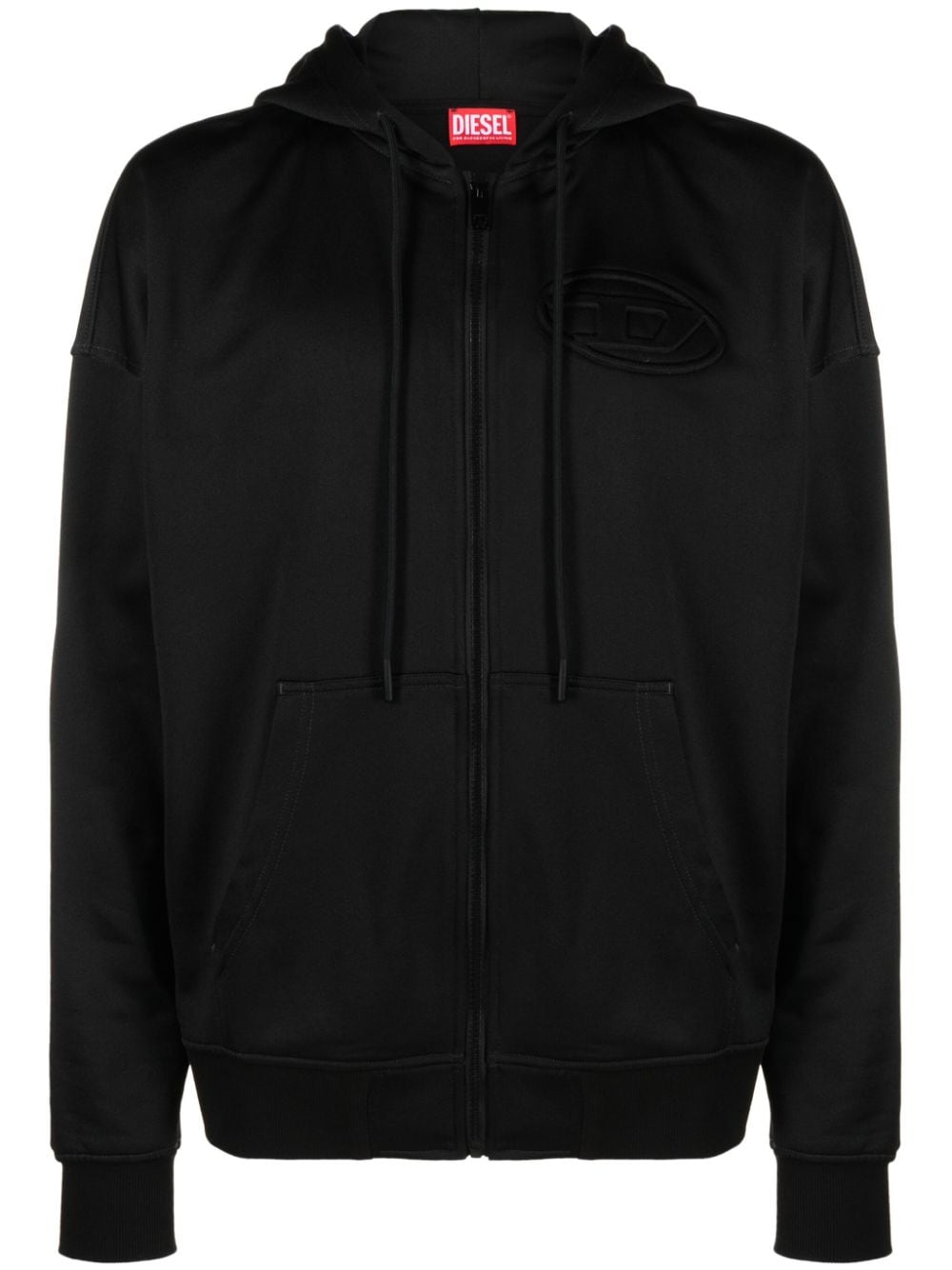 Diesel Oval D-logo zip-up hoodie - Black von Diesel