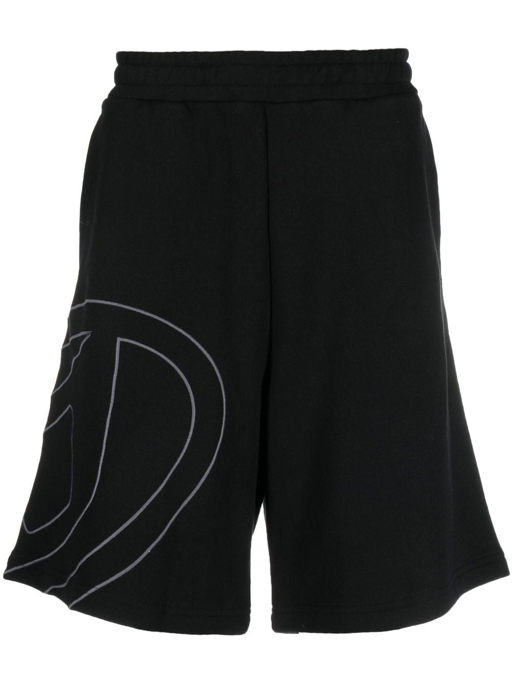 Diesel P-Crow Megoval cotton shorts - Black von Diesel