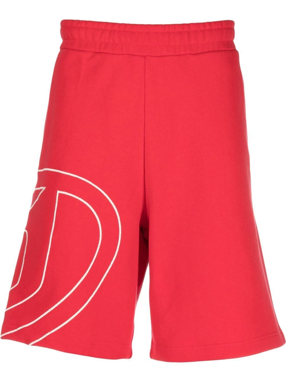 Diesel P-Crow Megoval cotton shorts - Red von Diesel