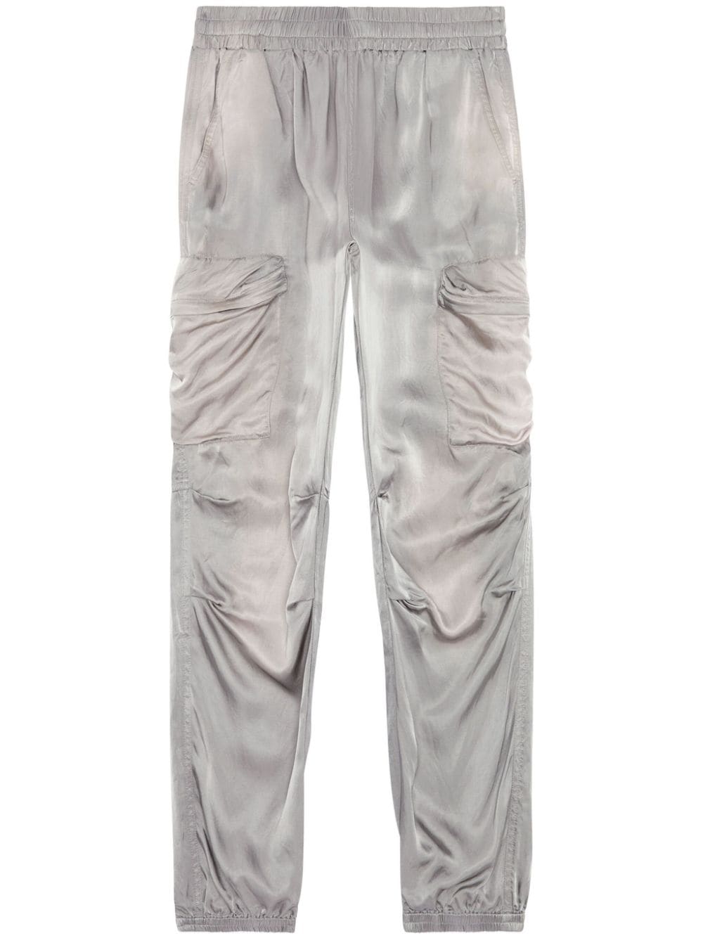 Diesel P-Mirow-N1 satin cargo trousers - Grey von Diesel