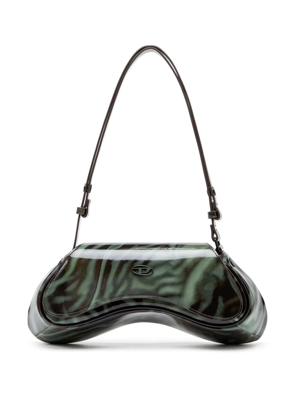 Diesel Play zebra-print crossbody bag - Green von Diesel