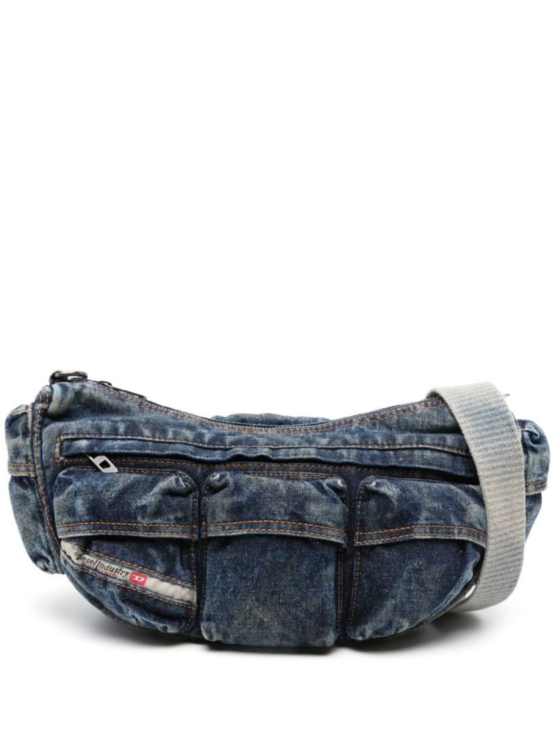 Diesel Re-Edition Travel 3000 denim shoulder bag - Blue von Diesel