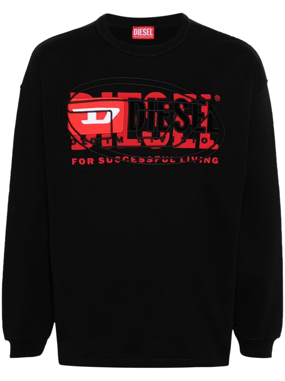 Diesel S-Baxt-N1 cotton sweatshirt - Black von Diesel
