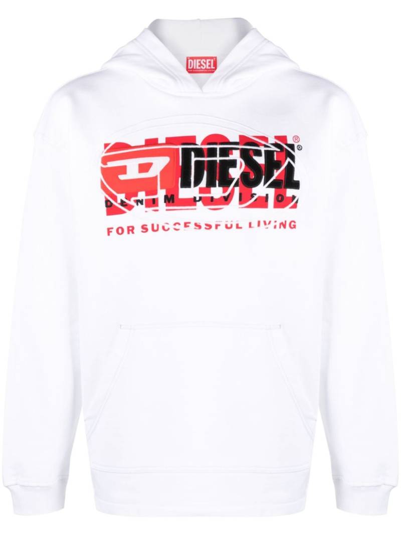 Diesel S-Baxt cotton hoodie - White von Diesel