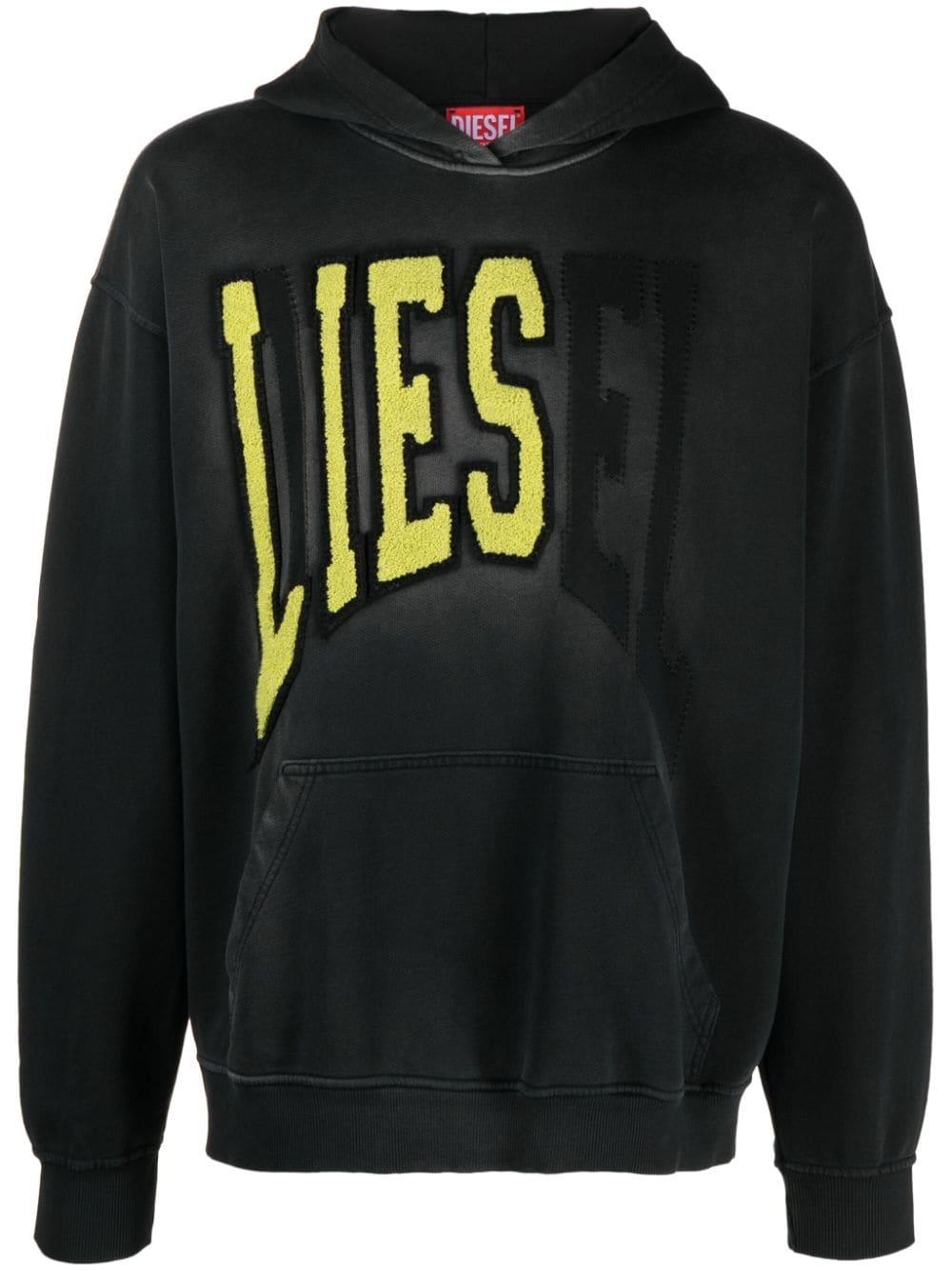 Diesel S-Boxt flocked-logo hoodie - Grey von Diesel