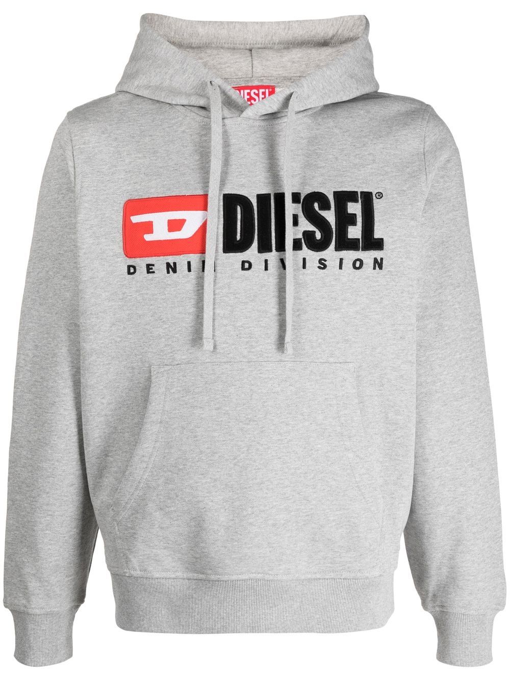 Diesel S-Ginn-Hood-Div logo-appliqué hoodie - Grey von Diesel