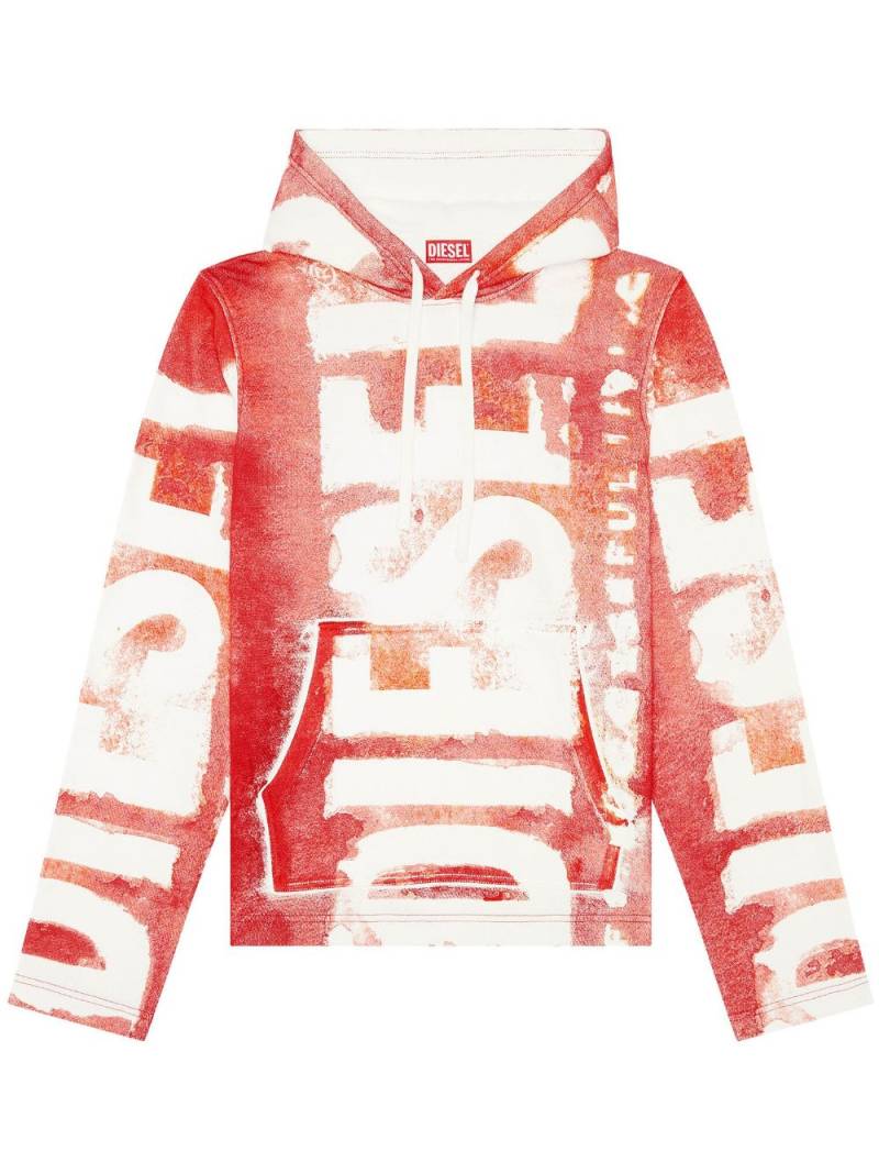 Diesel S-Giny-Hood cotton hoodie - Red von Diesel
