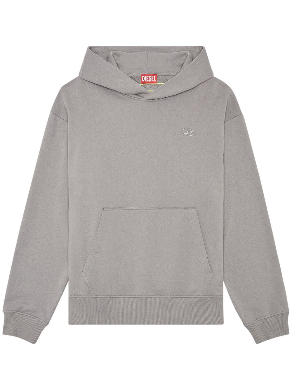 Diesel S-Macs-Megoval-D cotton hoodie - Grey von Diesel