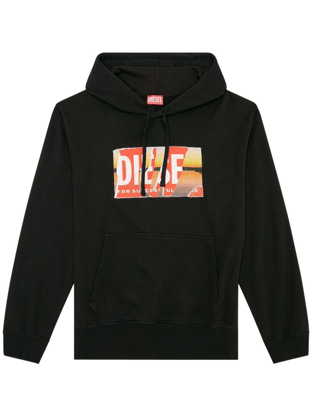 Diesel S-Macs-Poff-L1 cotton hoodie - Black von Diesel