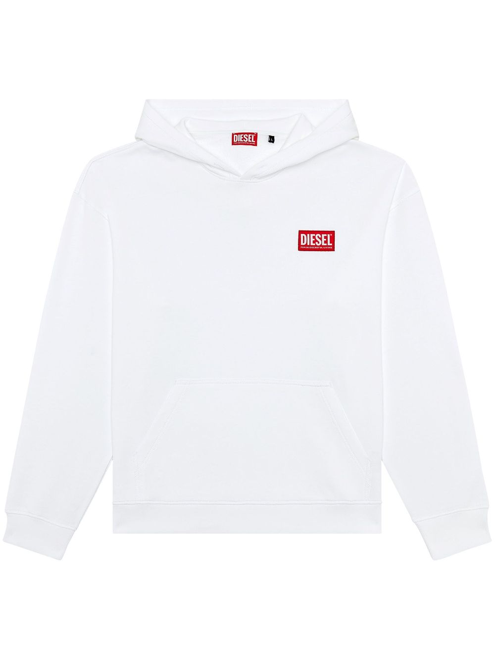 Diesel S-Nlabel-L1 logo-appliqué hoodie - White von Diesel