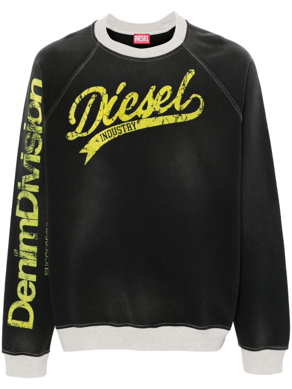 Diesel S-Roxt flocked-logo sweatshirt - Grey von Diesel