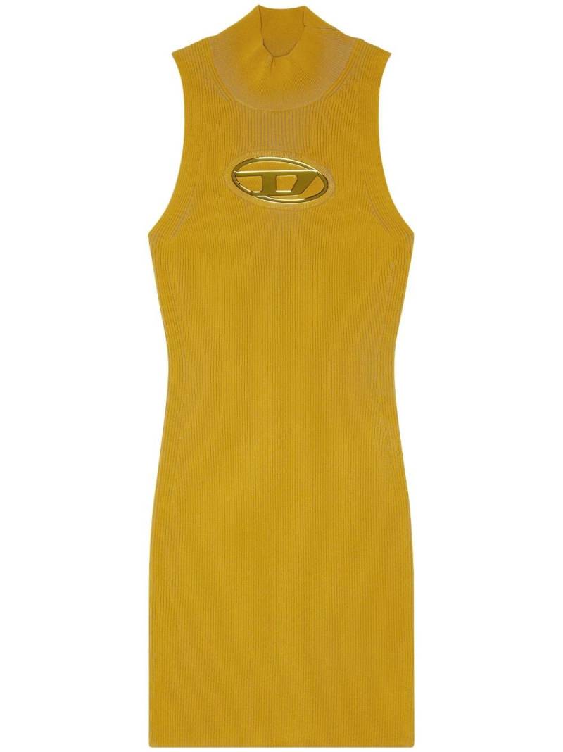 Diesel M-Onerva logo-plaque dress - Yellow von Diesel