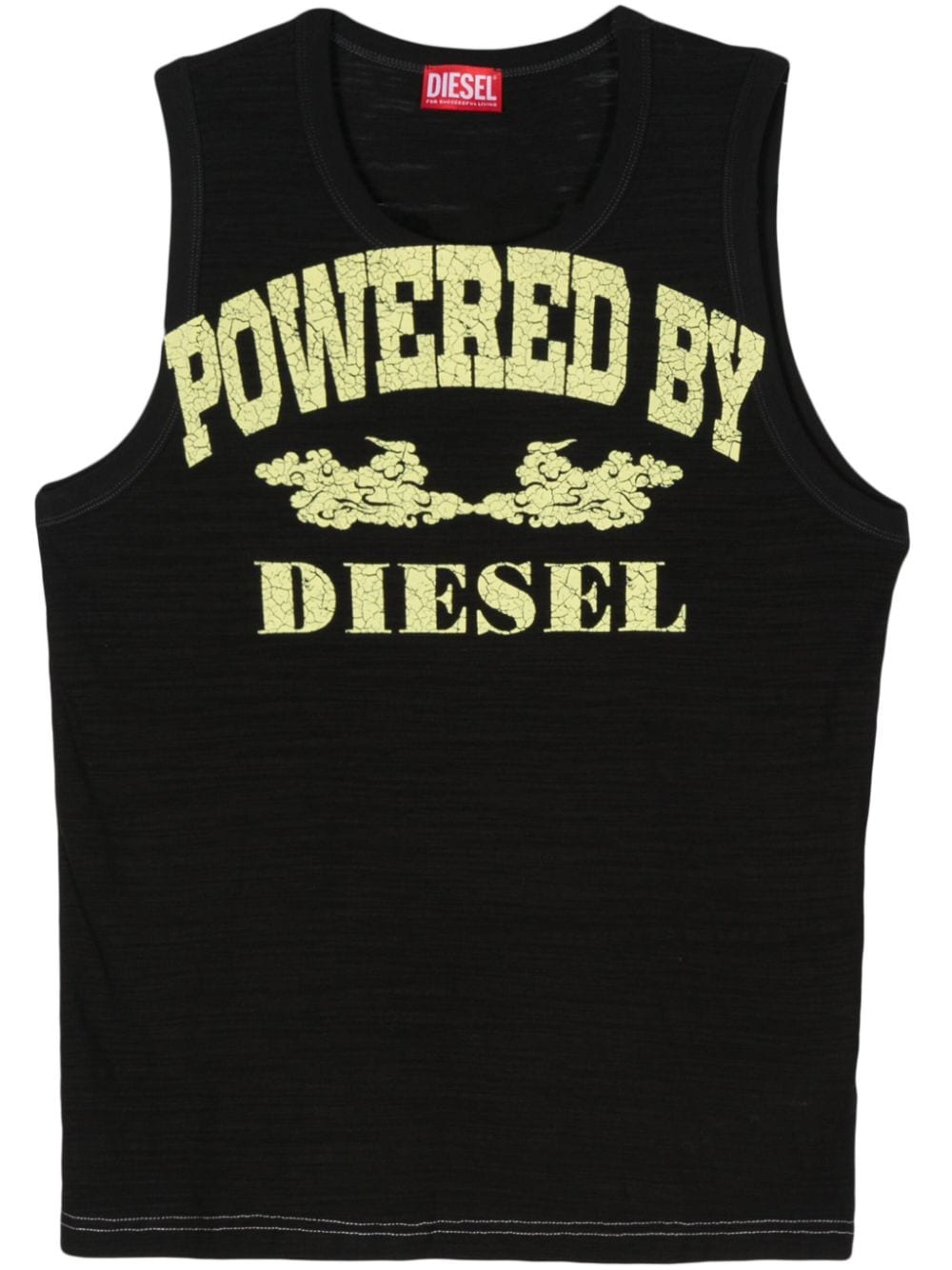 Diesel T-Hoppy-N1 flocked-logo tank top - Black von Diesel