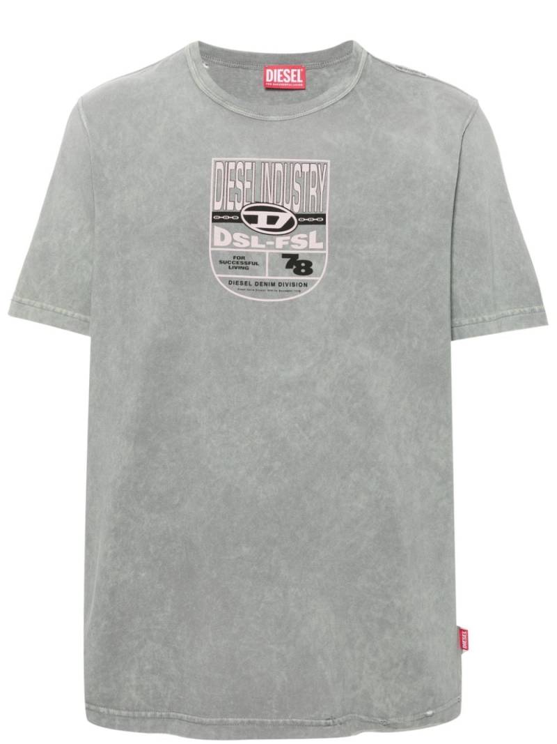 Diesel T-JUST-N17 distressed T-shirt - Grey von Diesel