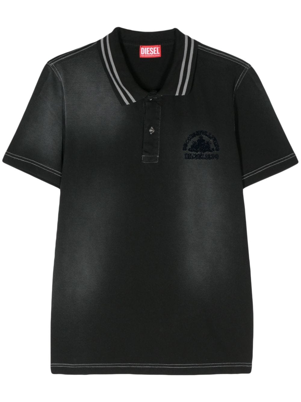 Diesel T-Smid cotton polo shirt - Black von Diesel