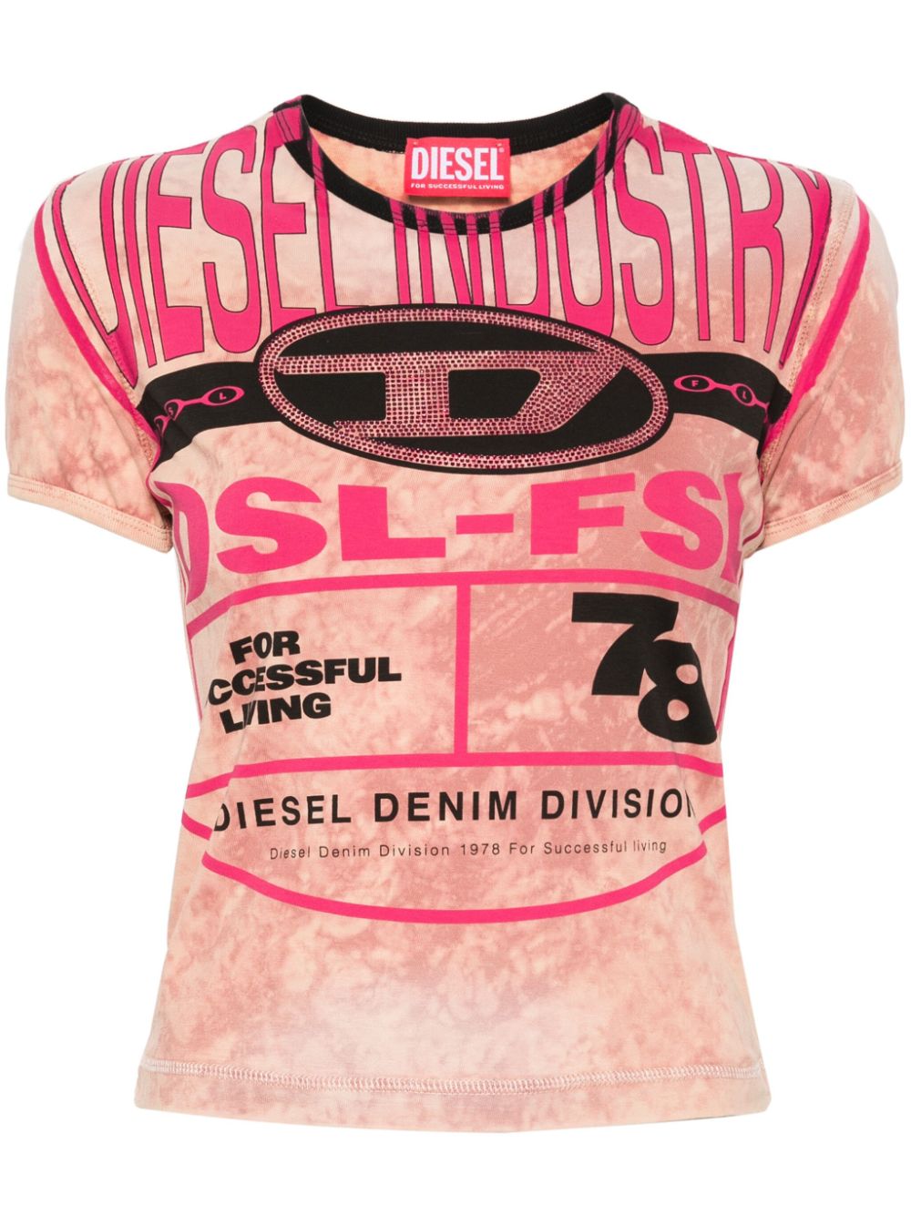 Diesel T-Uncutie-Long-N8 cotton T-shirt - Neutrals von Diesel