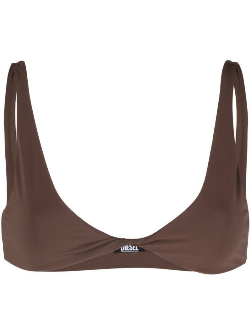 Diesel Tara twisted bikini top - Brown von Diesel