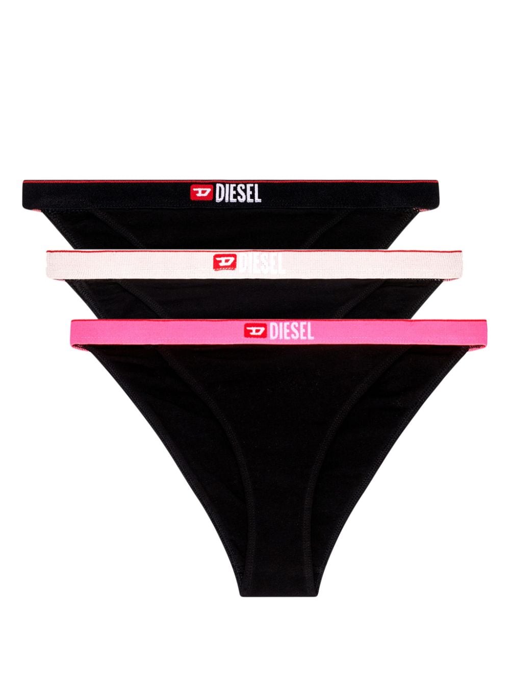 Diesel Ufpn-Ebbyss logo-waistband briefs (pack of three) - Black von Diesel
