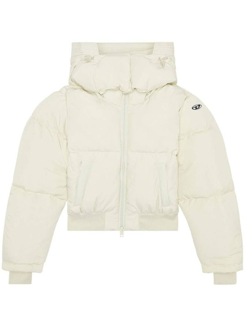 Diesel W-Pety cropped puffer jacket - Neutrals von Diesel