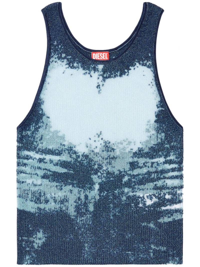 Diesel acid-wash jersey vest - Blue von Diesel