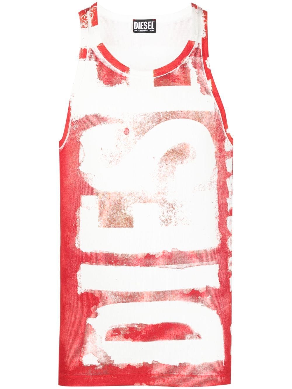 Diesel T-Lift-G1 logo-print tank top - Red von Diesel