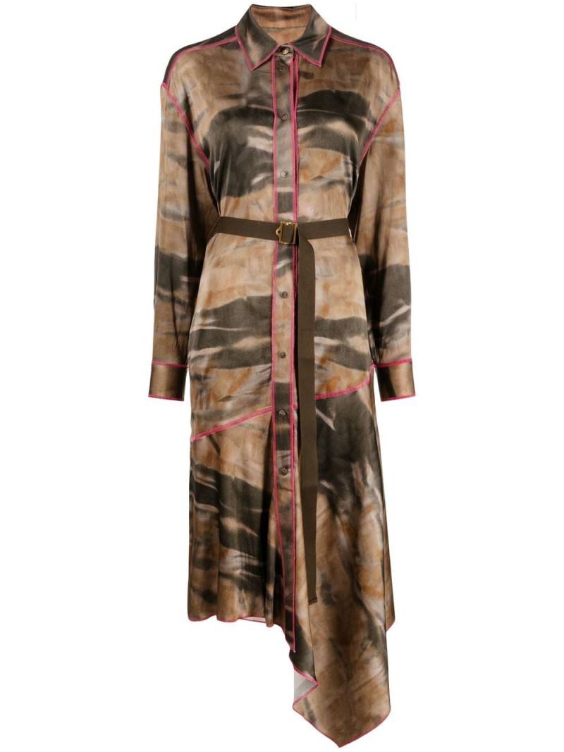 Diesel asymmetric shirt dress - Brown von Diesel