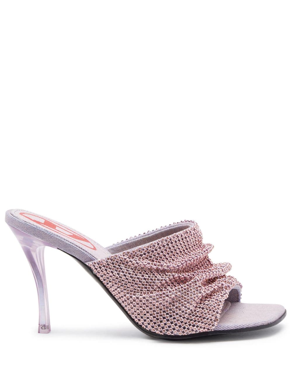 Diesel D-Sydney S 100mm chainmail-detail sandals - Pink von Diesel