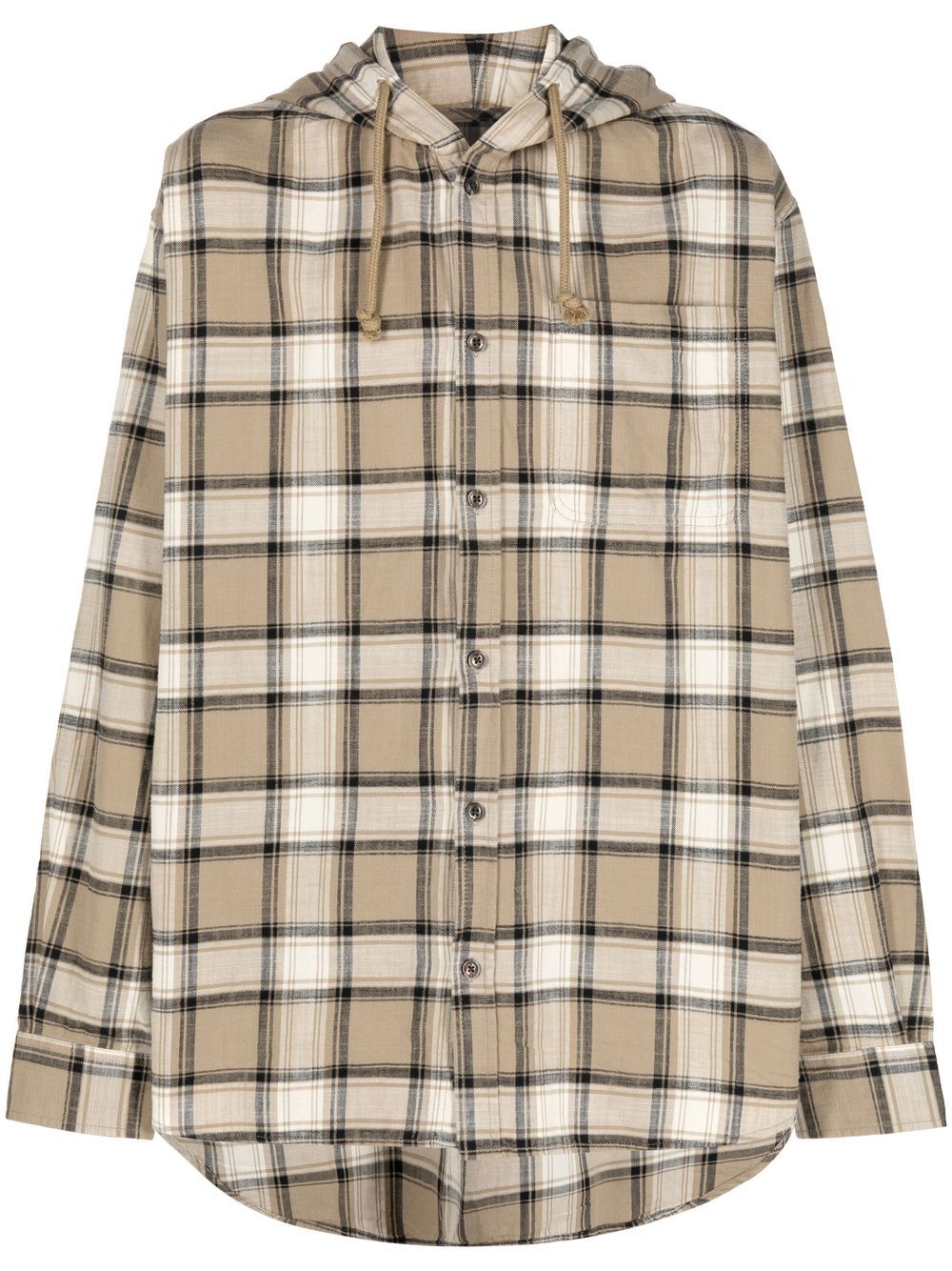 Diesel S-Dewny checked hooded shirt - Neutrals von Diesel